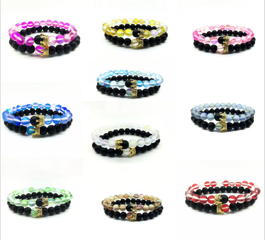 Crown couple bracelet