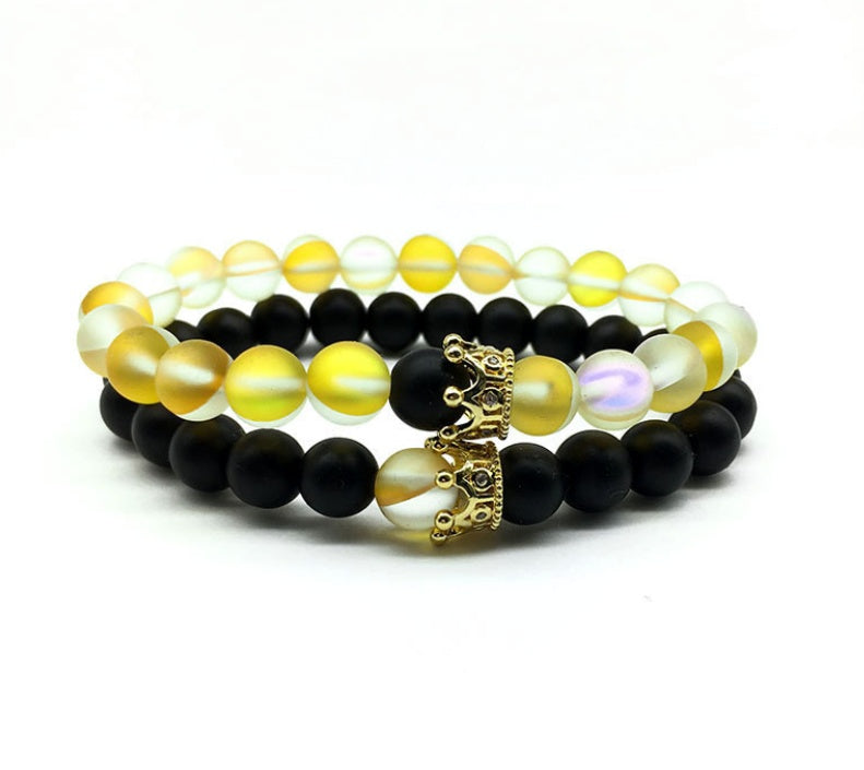 Crown couple bracelet