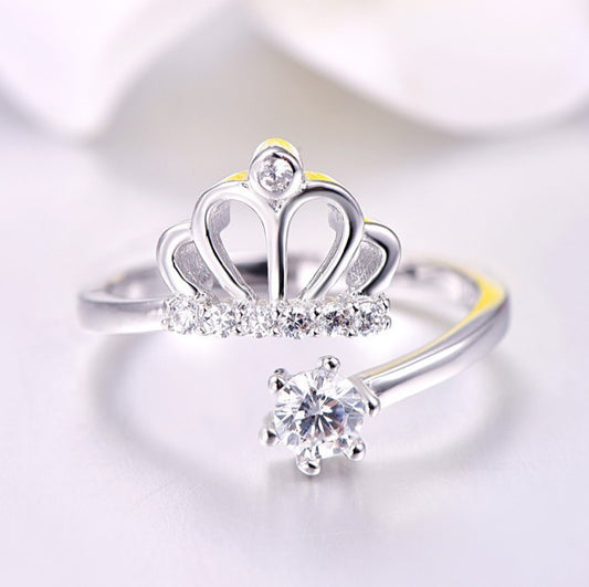 Platinum plated crown ring