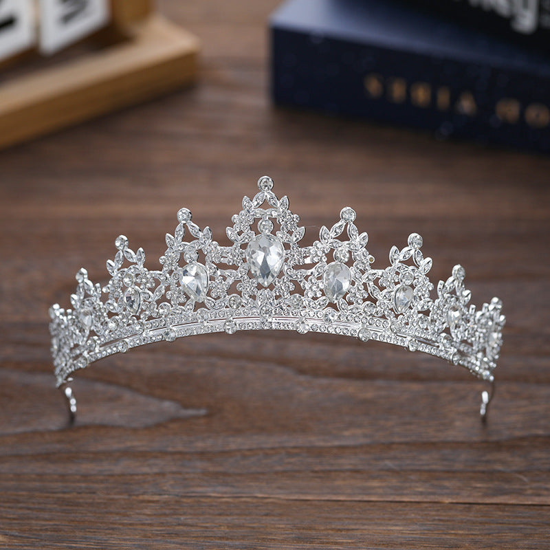 Rhinestone Dark Crown Halloween Dress-up Baroque Accessories