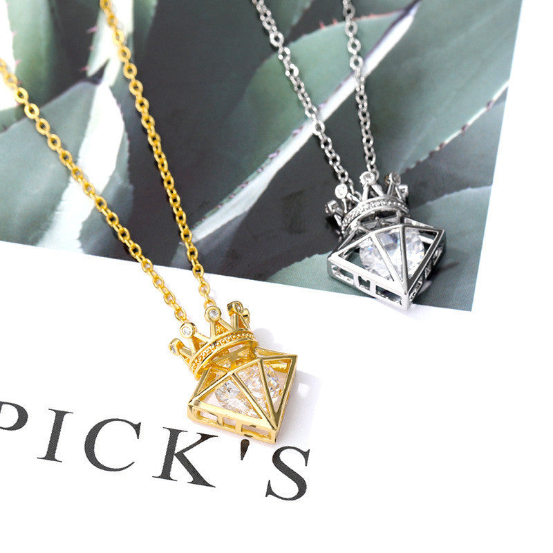 Diamond Crown Personalized Zircon Chomel Crown Necklace
