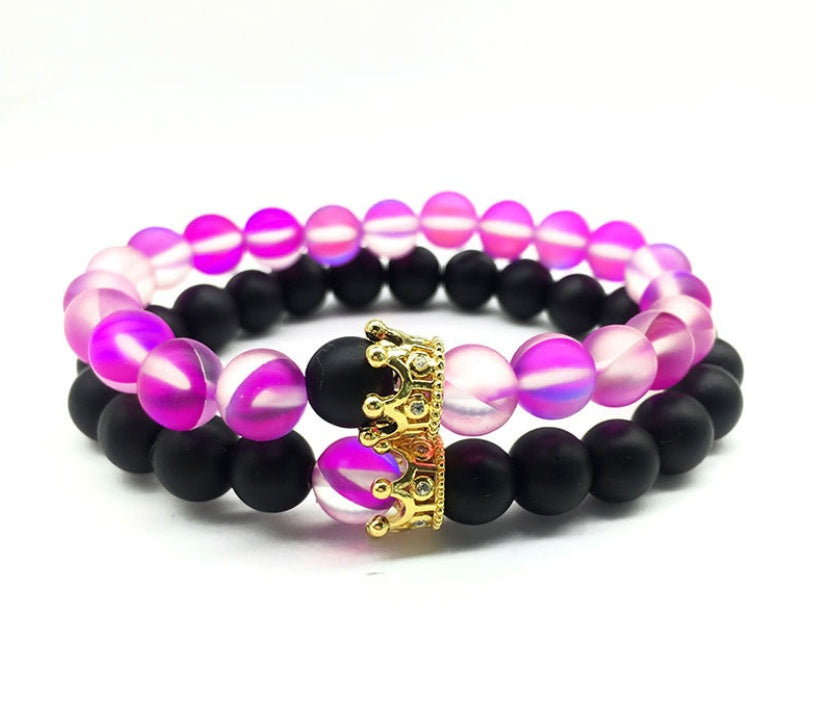 Crown couple bracelet
