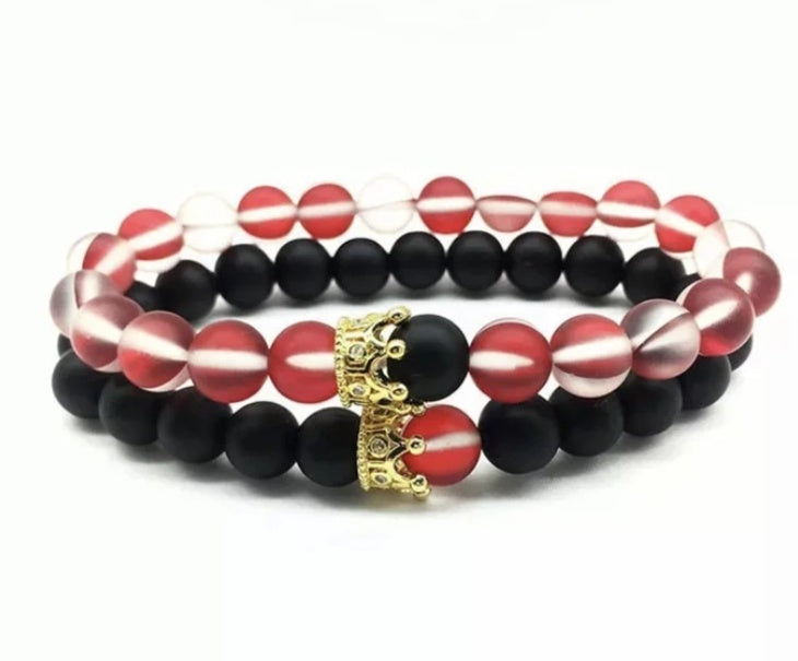 Crown couple bracelet