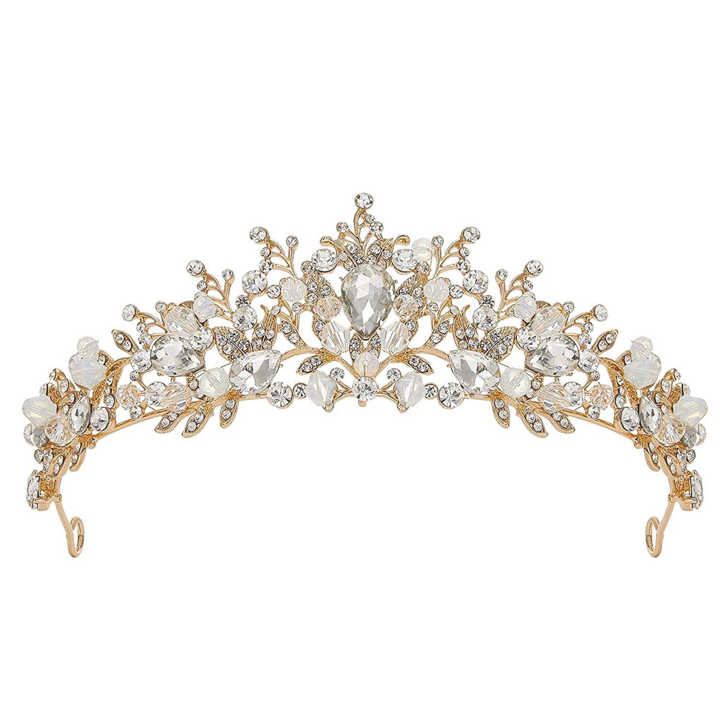 Women's Rhinestone Pearl Handmade Crown