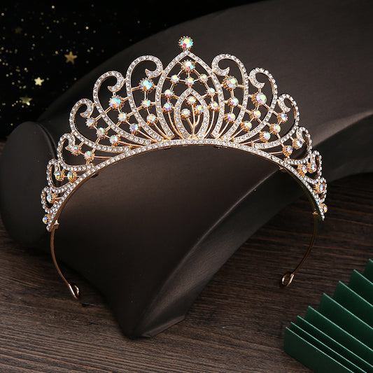 Alloy Crown Married European And American Rhinestone Headband