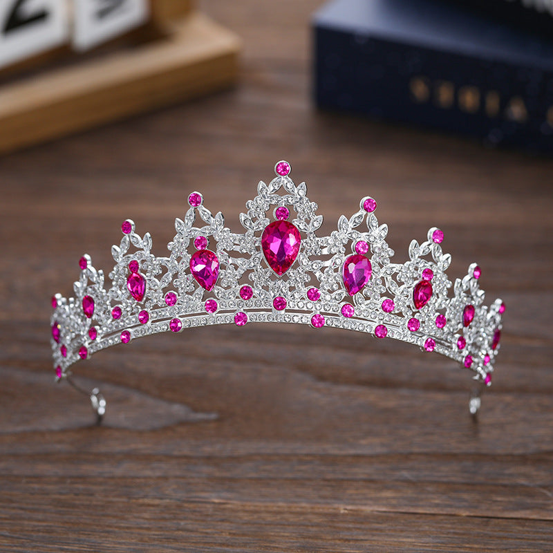 Rhinestone Dark Crown Halloween Dress-up Baroque Accessories