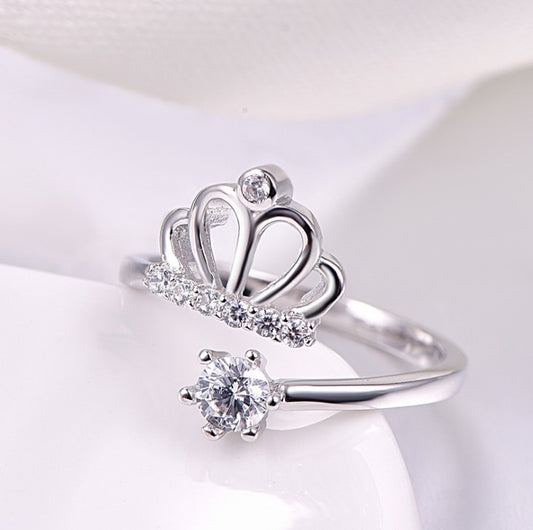 Platinum plated crown ring