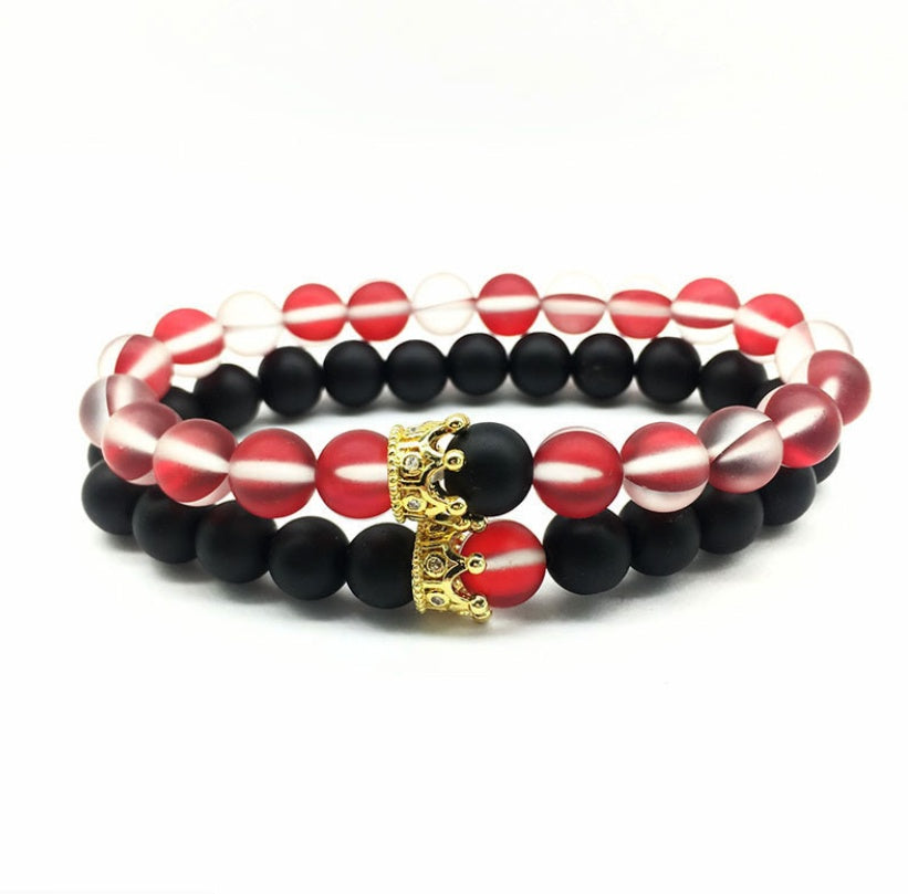 Crown couple bracelet