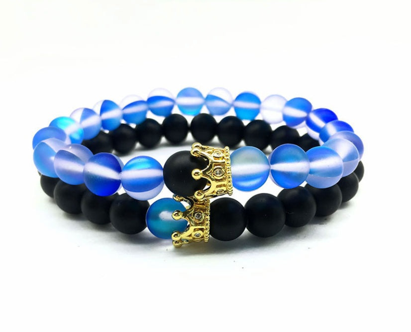 Crown couple bracelet