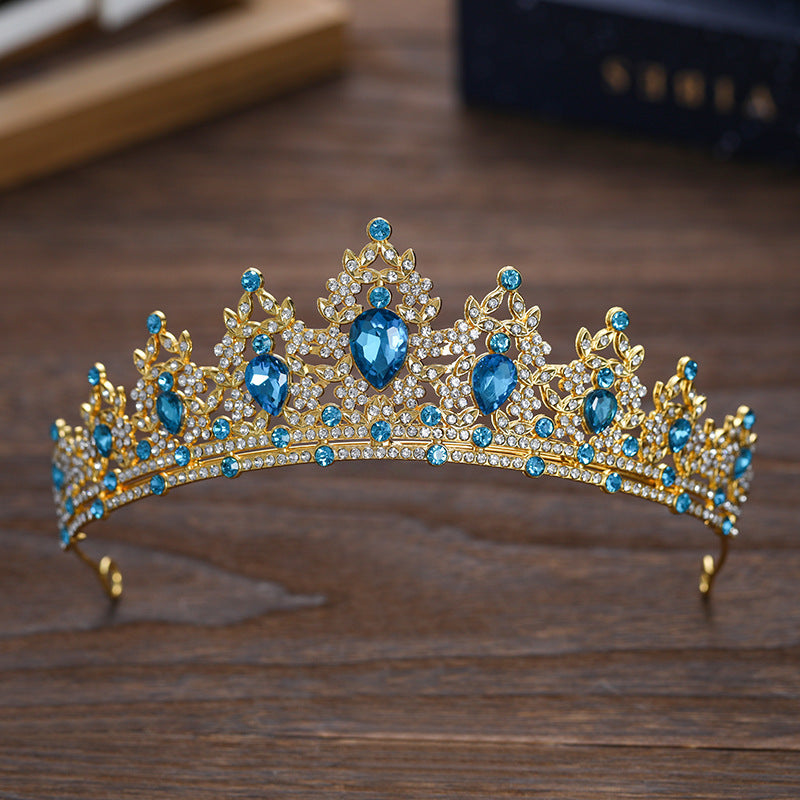 Rhinestone Dark Crown Halloween Dress-up Baroque Accessories