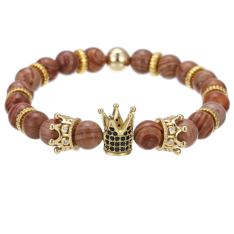 Crown hexagon bracelet